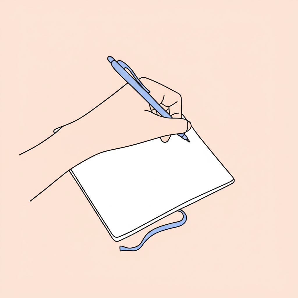 Person journaling